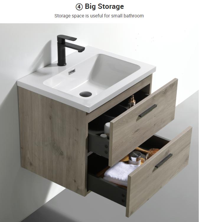 24 INCH Modern Melamine Floating Bathroom vanity