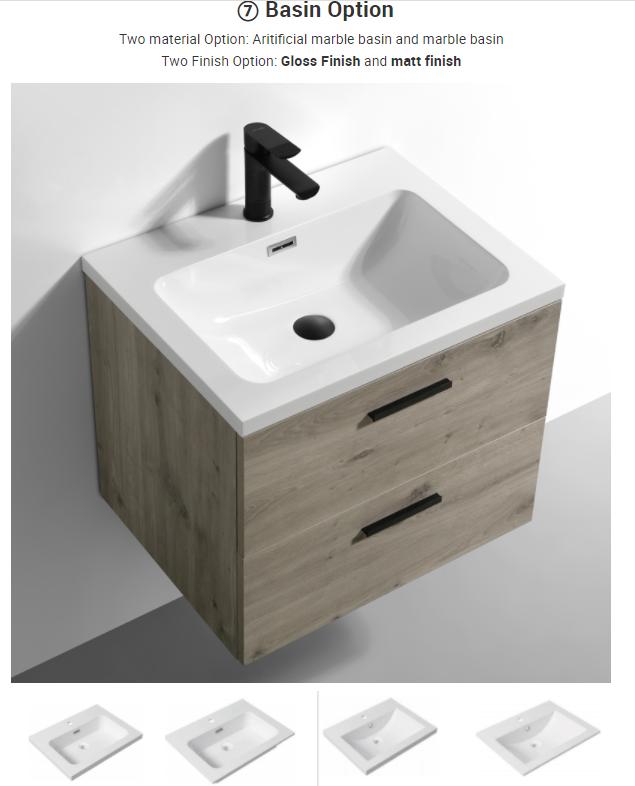 24 INCH Modern Melamine Floating Bathroom vanity