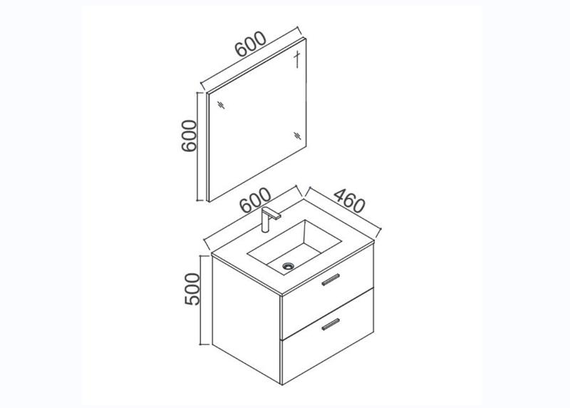 24 INCH Modern Melamine Floating Bathroom vanity