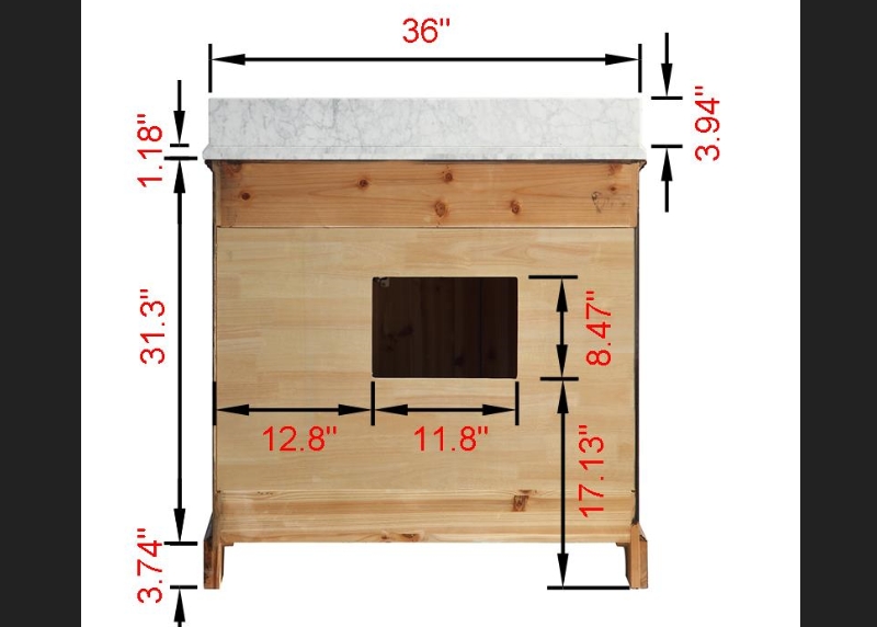 Sunflower12036 Classical Antique Farmhouse Rustic Washroom Vanity