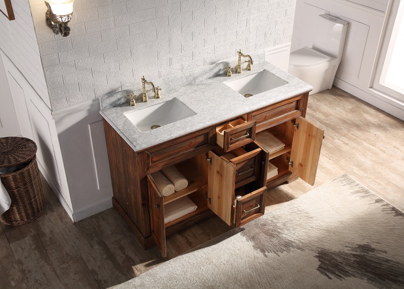 Sunflower12060 Classical Antique Farmhouse Rustic Washroom Vanity