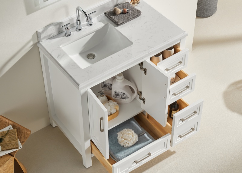 Vietnam Bathroom Vanity Rose1036DS-W