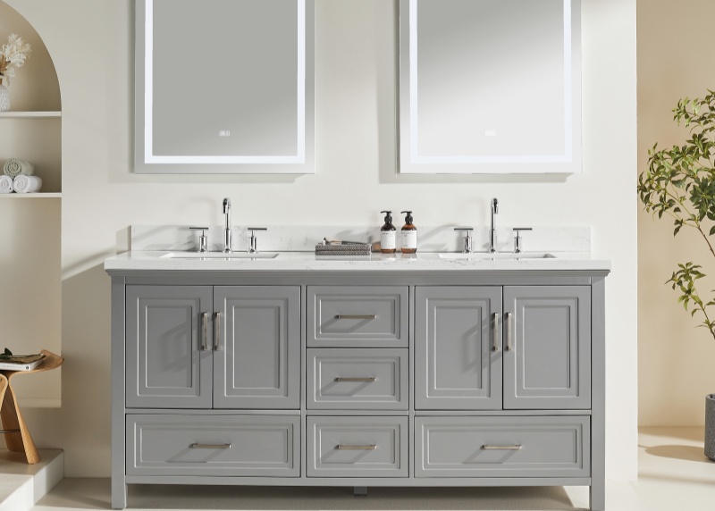 Vietnam Bathroom Vanity Rose7072DS-G