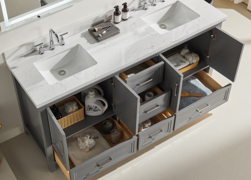 Vietnam Bathroom Vanity Rose7072DS-G