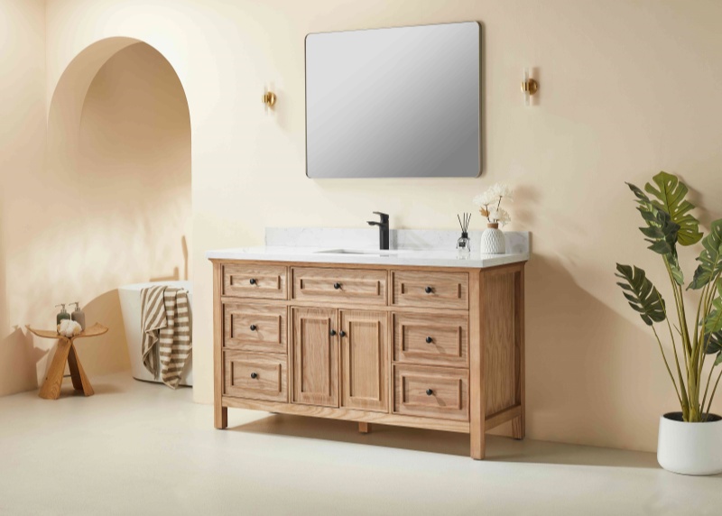 Iris20060S New Designs Bathroom Cabinet 60 Inch Single