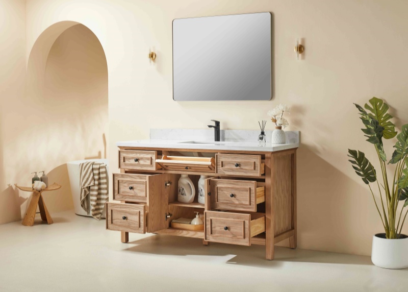 Iris20060S New Designs Bathroom Cabinet 60 Inch Single