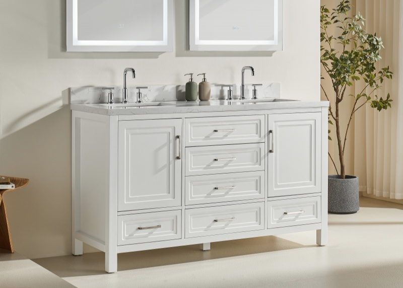 Vietnam Bathroom Vanity Rose1060DS-W