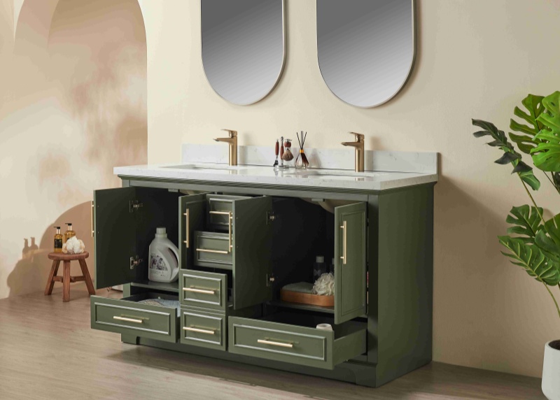 Iris23060 New Designs Bathroom Cabinet 60 Inch