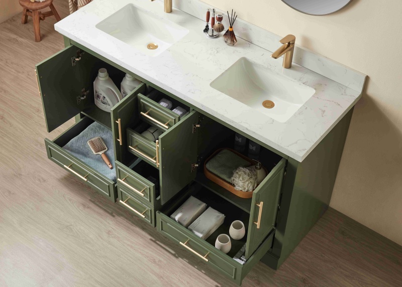 Iris23060 New Designs Bathroom Cabinet 60 Inch