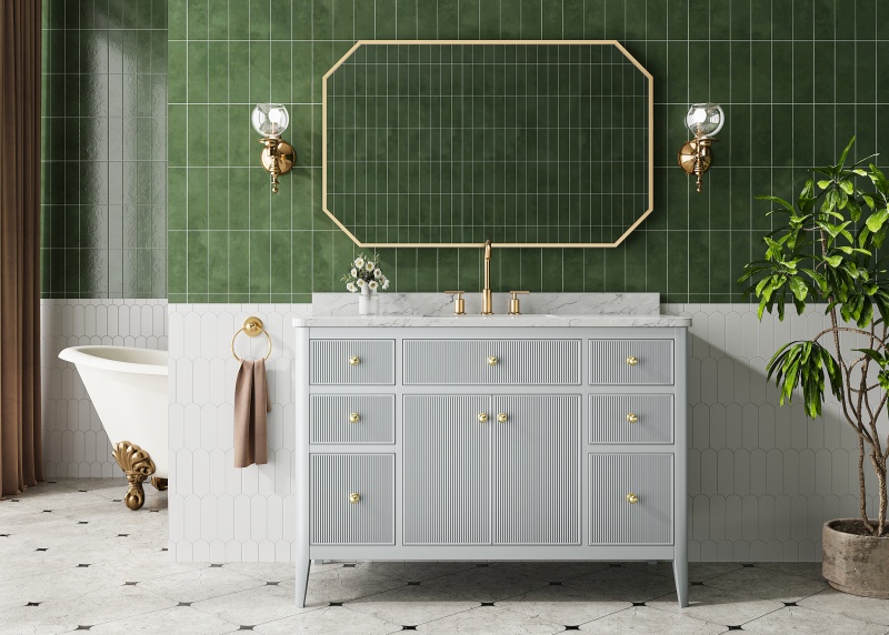 Tulip13048C-GR Single Sink Bathroom vanity