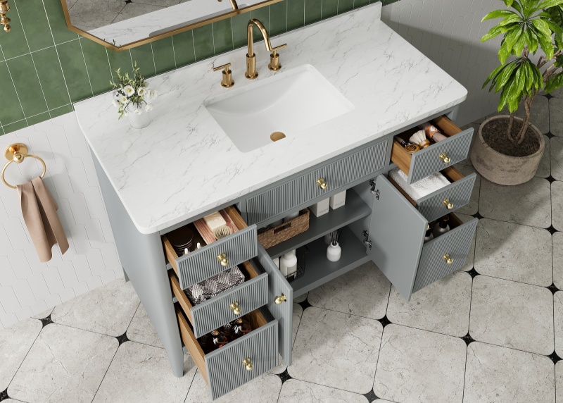 Tulip13048C-GR Single Sink Bathroom vanity