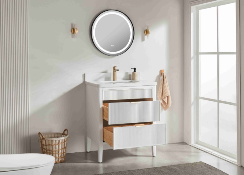 Tulip13030W Single Sink Bathroom vanity
