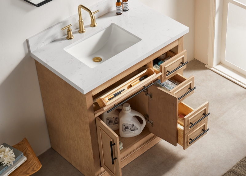 Iris21036LC New Designs Bathroom Cabinet 36 Inch Single