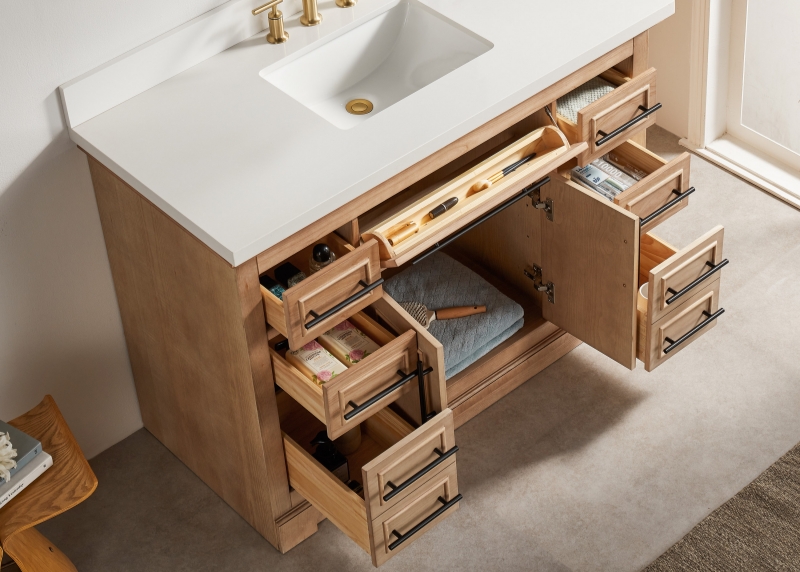 Iris21048LC New Designs Bathroom Cabinet 48 Inch Single