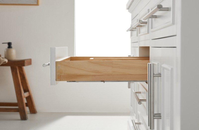 Iris21072S-WH New Designs Bathroom Cabinet 72 Inch