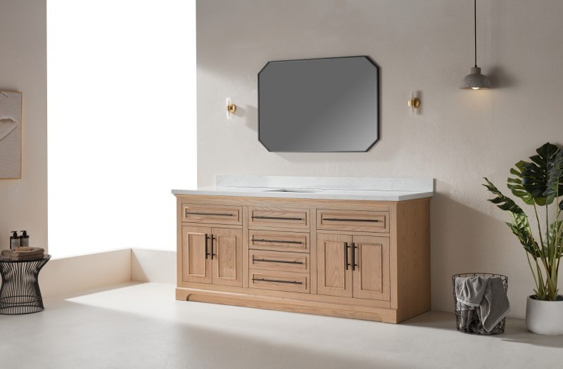 Iris21072S-WO New Designs Bathroom Cabinet 72 Inch
