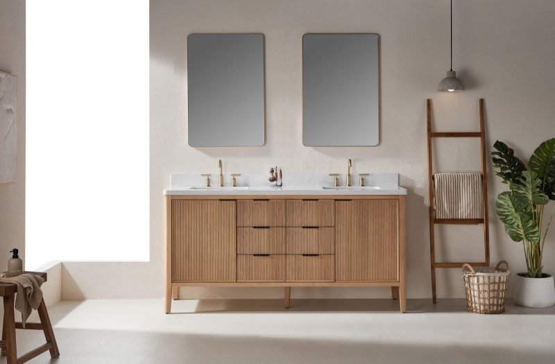 Vietnam Bathroom Vanity Rose7072DS-WO
