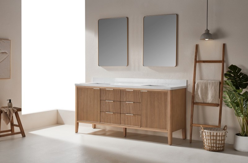 Vietnam Bathroom Vanity Rose7072DS-WO
